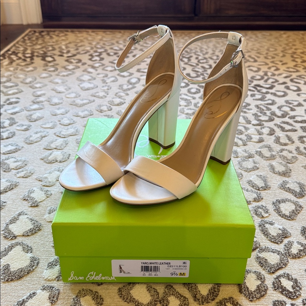 Sam Edelman Yaro Block Heel Sandals white